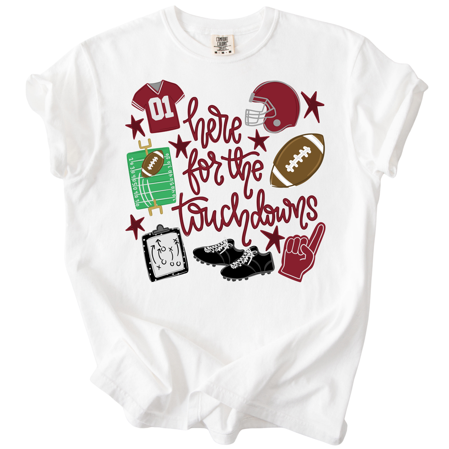 Touchdown-Maroon Tee