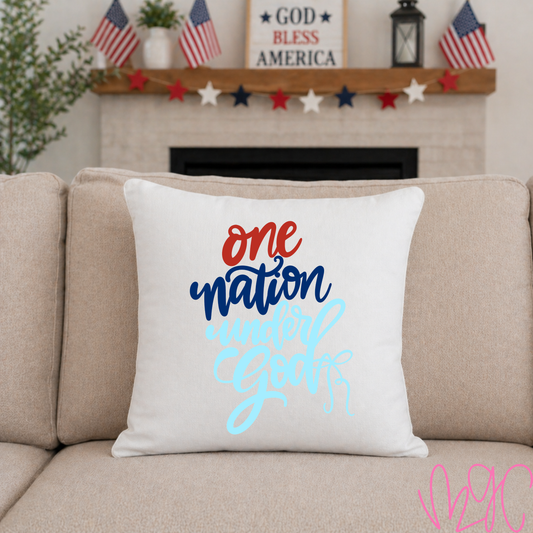 One Nation Under God Throw Pillow