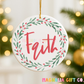 Faith Holly Wreath Ornament