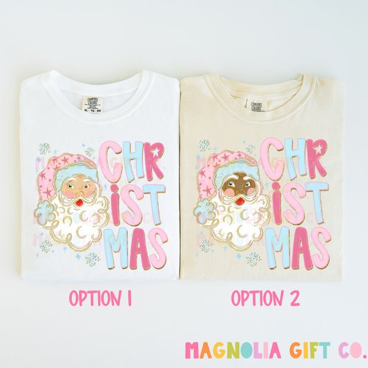 Pastel Santa Tee