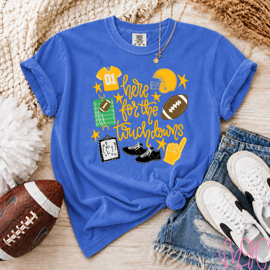 Touchdowns-Yellow Tee