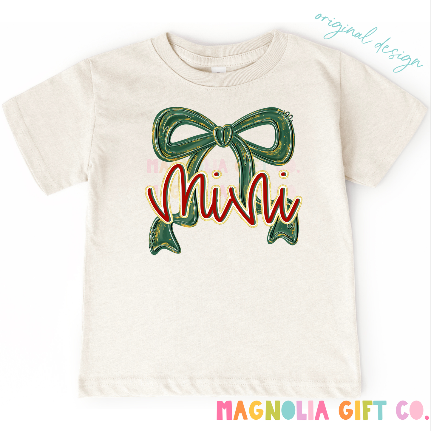 Green Bow Mini Tee