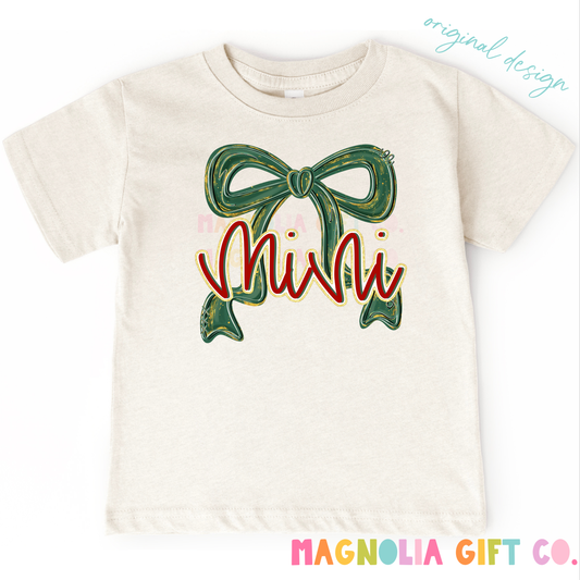 Green Bow Mini Tee