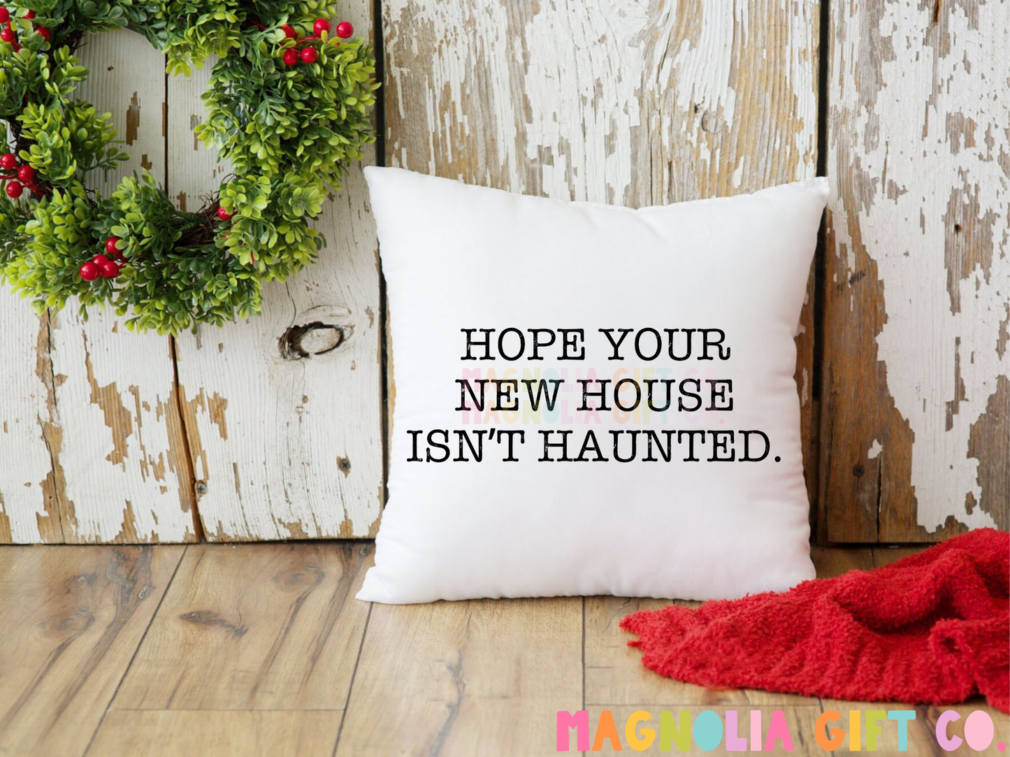 Haunted House Throw Pillow
