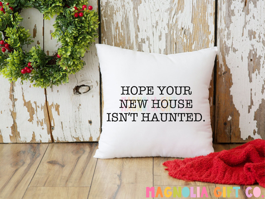 Haunted House Throw Pillow