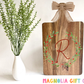 Holly Wreath Initial Cutting Board
