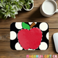 Polka Dot Apple Mousepad