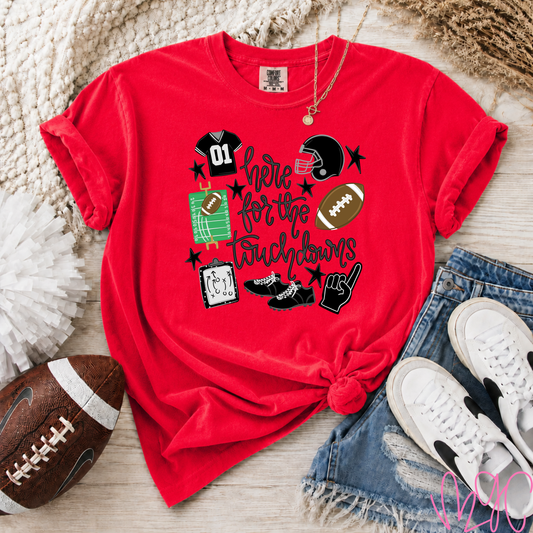 Touchdowns-Black Tee