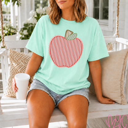 Seersucker Apple Tee
