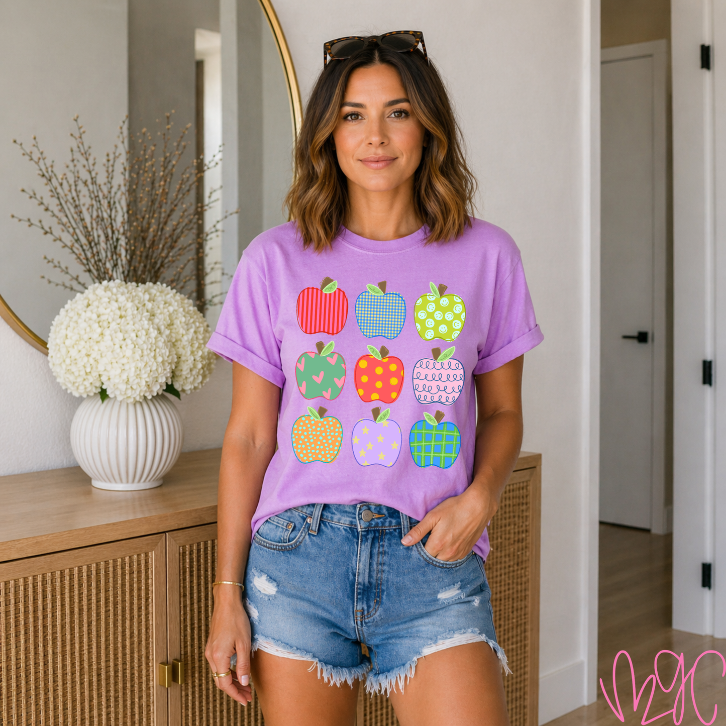 Patterned Apples Tee