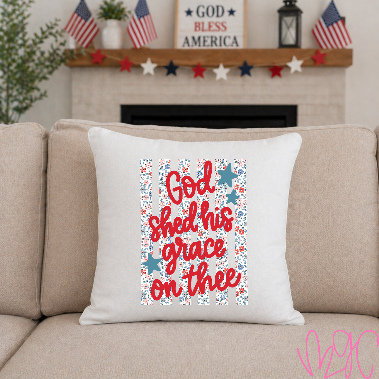 God Shed His Grace Throw Pillow