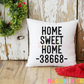 Home Sweet Home Zip Code Throw Pillow