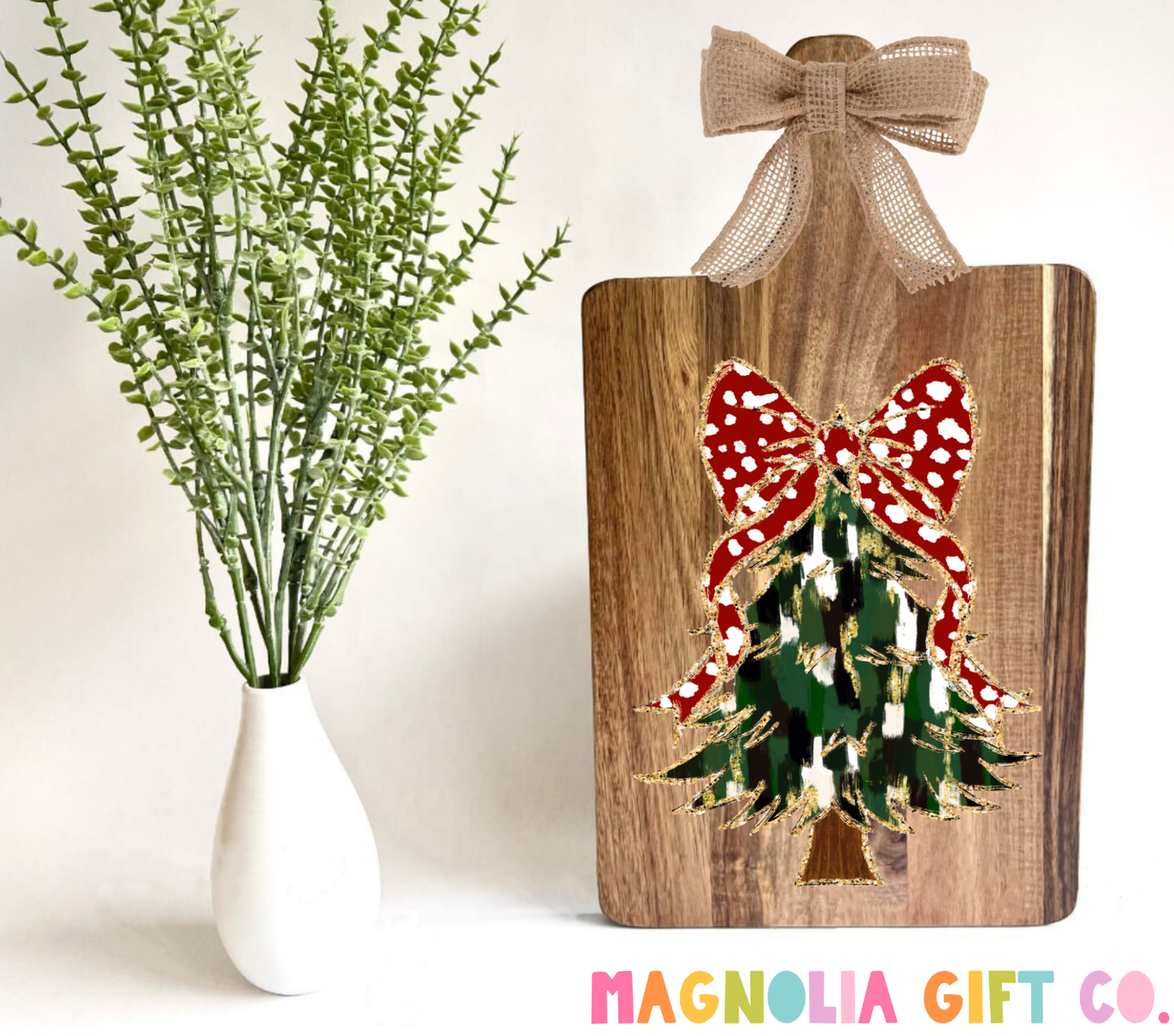 Brushstroke Christmas Tree Cutting Board