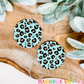 Light Blue Leopard Car Coasters