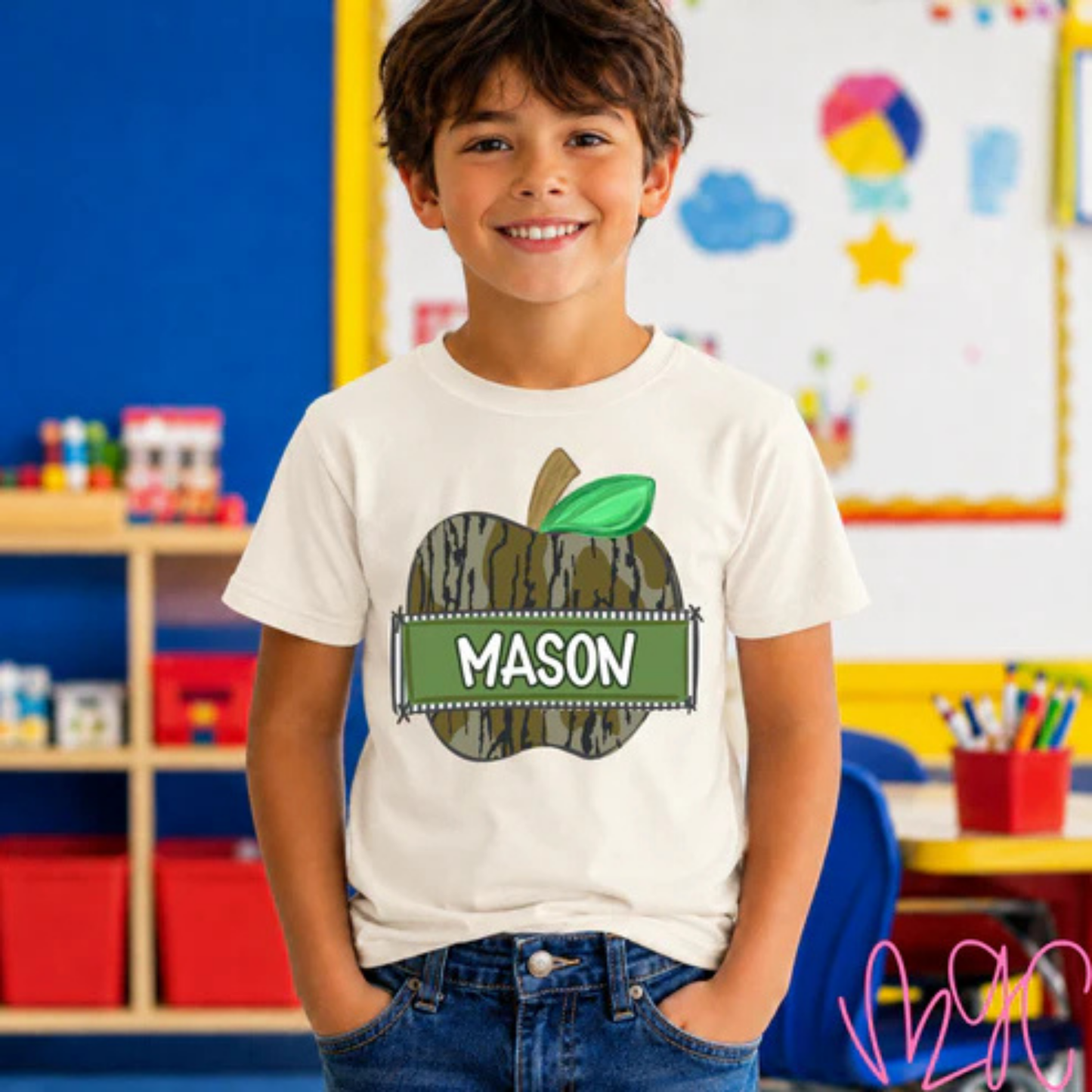 Camo Apple Name Tee