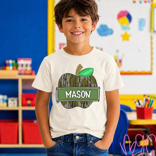 Camo Apple Name Tee