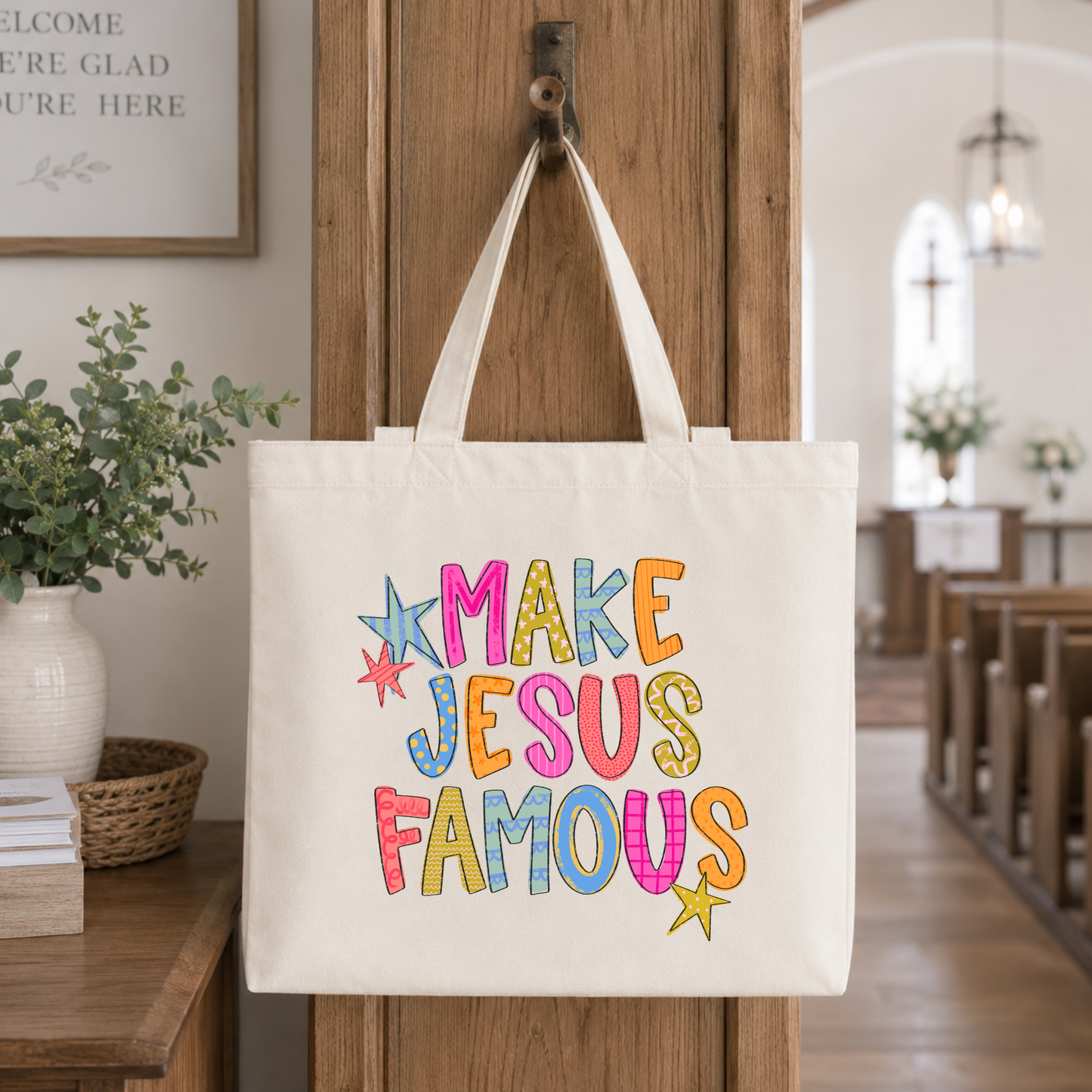 Make Jesus Famous Tote Bag