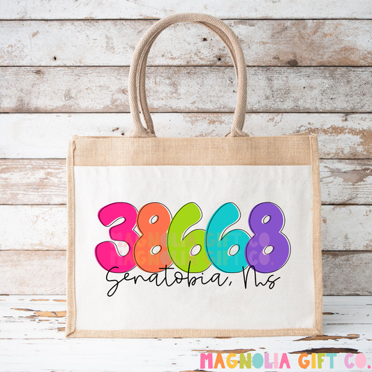 Bright Retro Zip + City Tote Bag