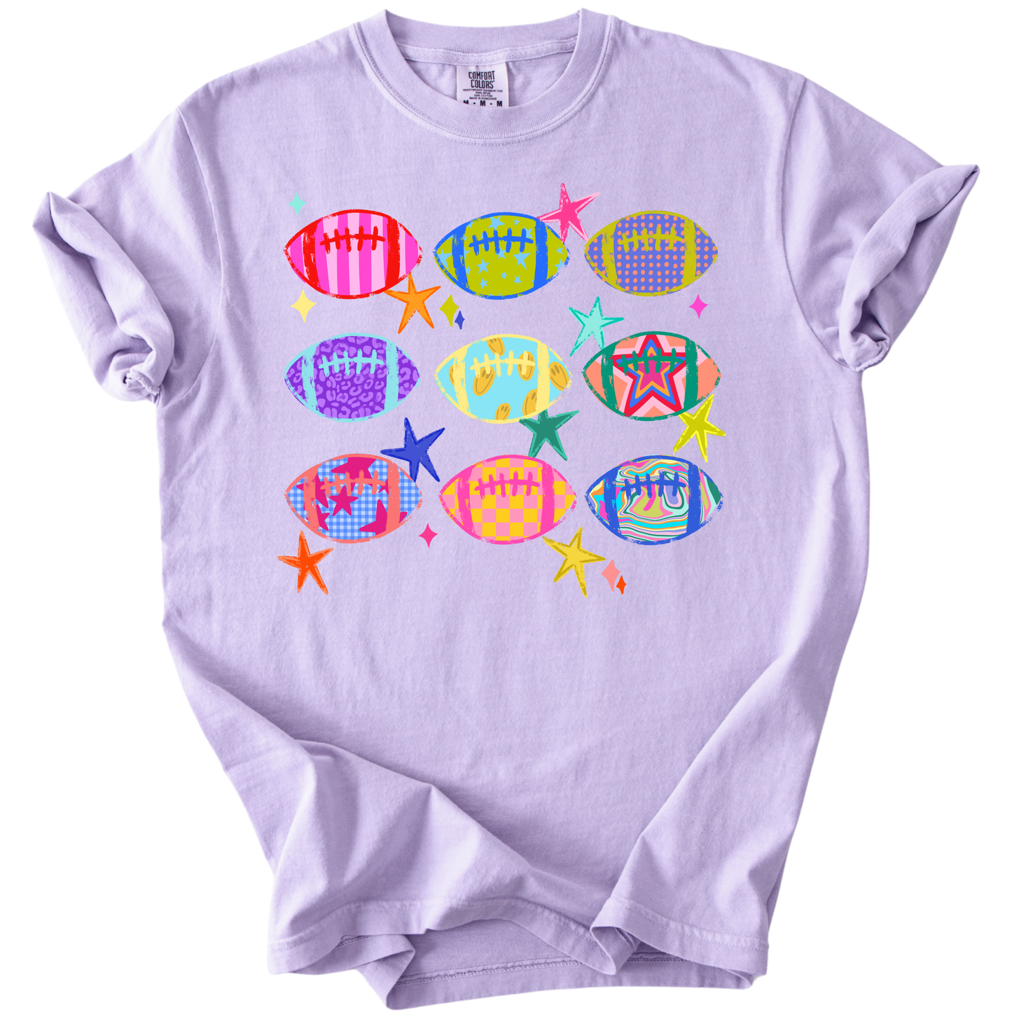 Patterned Footballs Tee