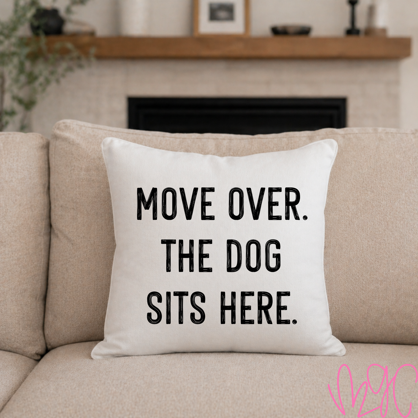 Move Over-Dog Throw Pillow
