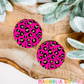 Hot Pink Leopard Car Coasters