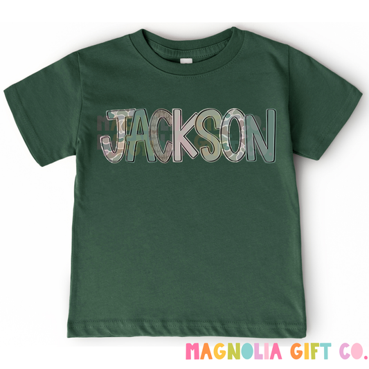 Mixed Camo Name Tee