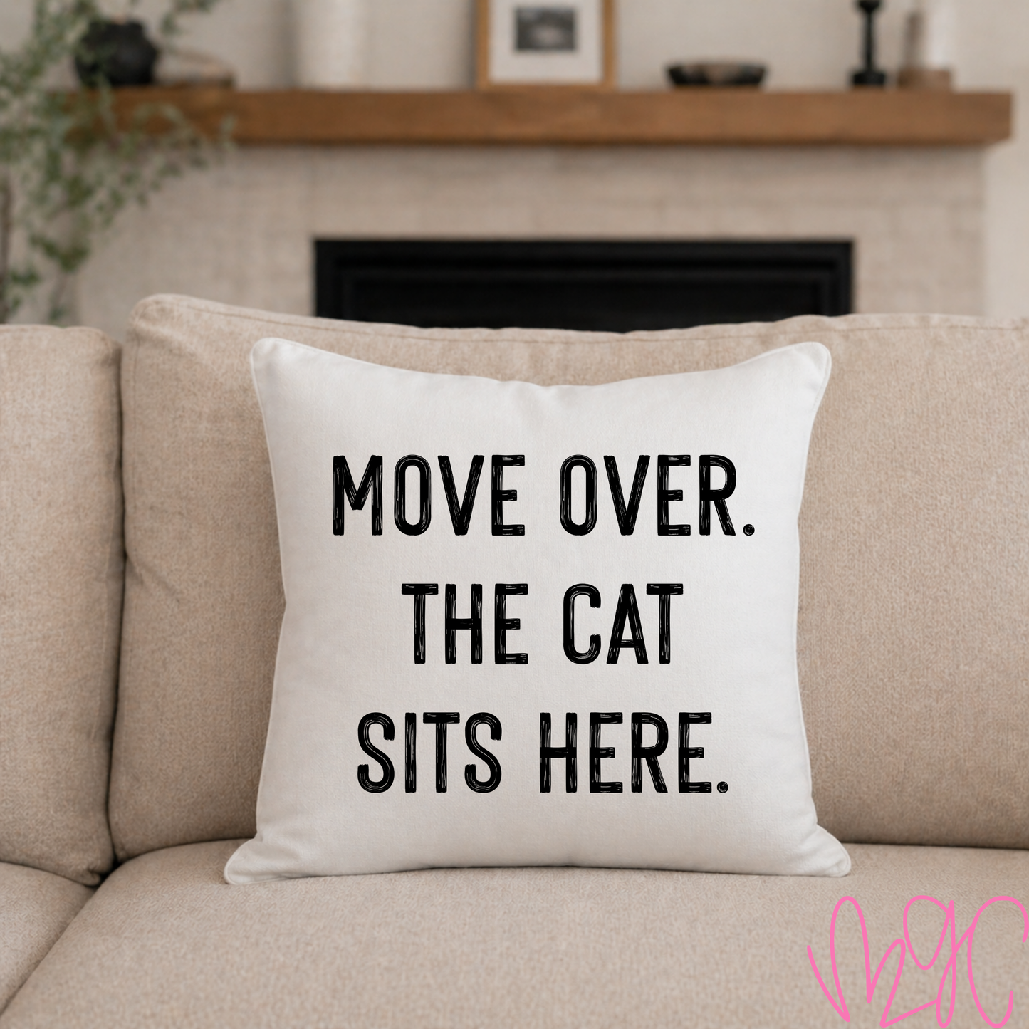 Move Over-Cat Throw Pillow