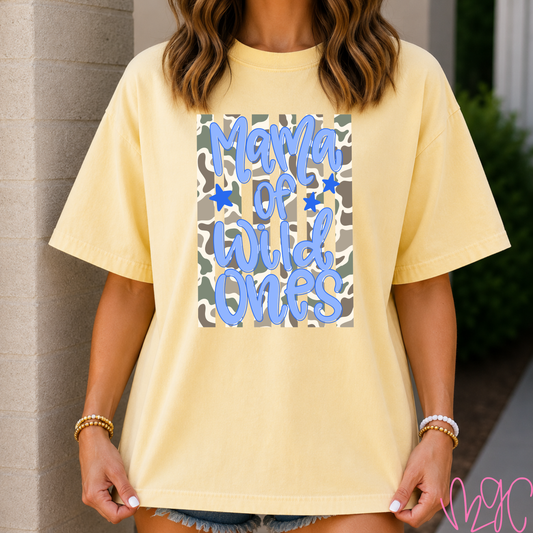 Mama Of Wild Ones (Blue) Tee
