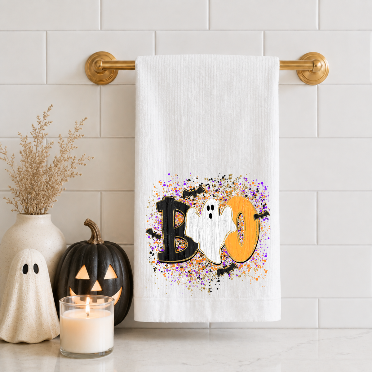 Confetti Boo Tea Towel