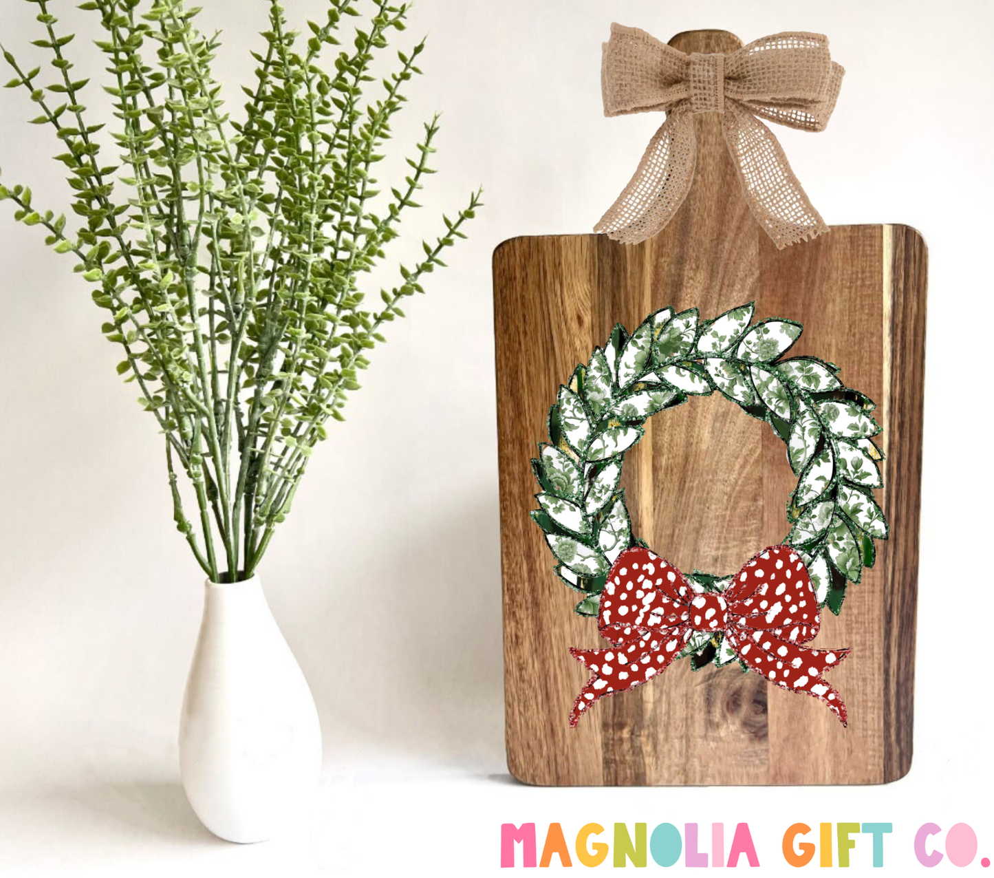 Pattern Wreath Cutting Board