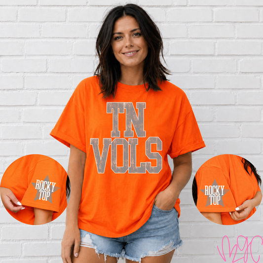 Distressed TN Vols (Grey) Tee