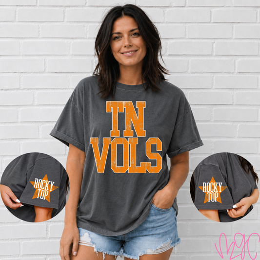 Distressed TN Vols (Orange) Tee