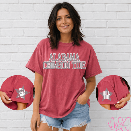 Distressed Alabama (Grey) Tee