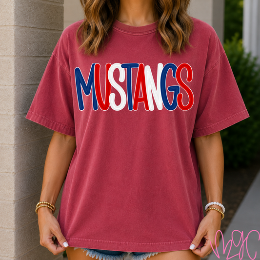 Bubble Mustangs Tee