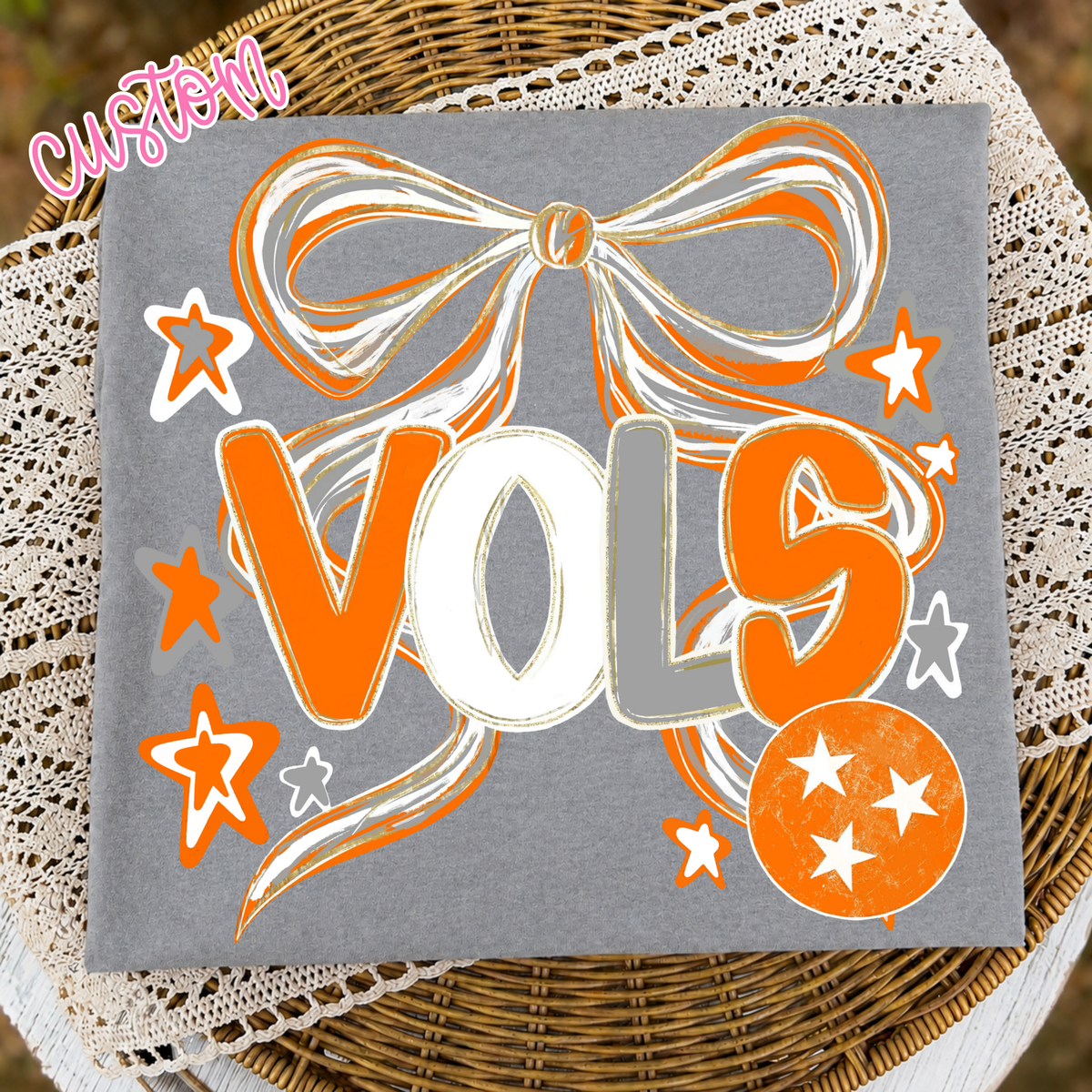 Preppy Bow-Vols Tee