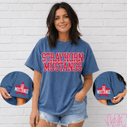 Distressed Strayhorn (Red) Tee