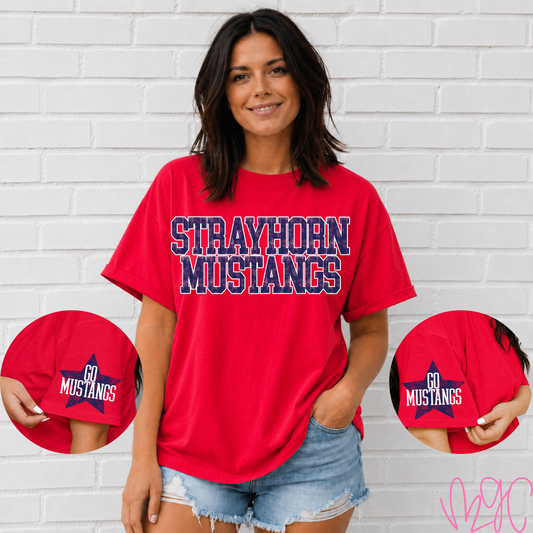 Distressed Strayhorn (Navy) Tee