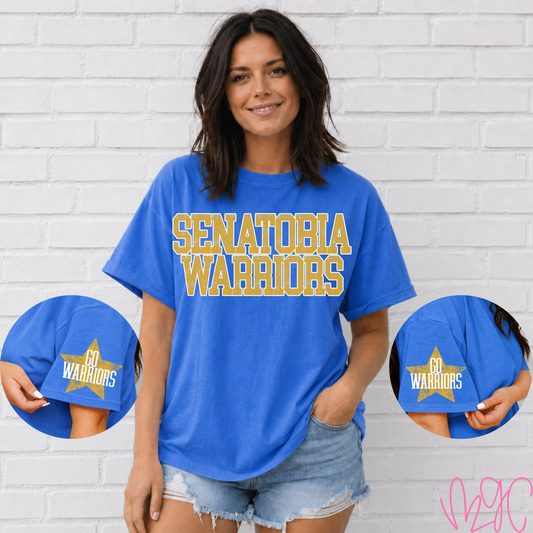 Distressed Senatobia (Gold) Tee