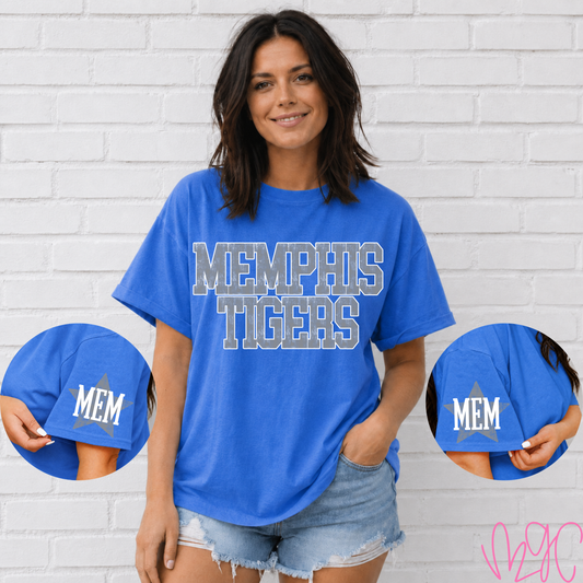 Distressed Memphis (Grey) Tee