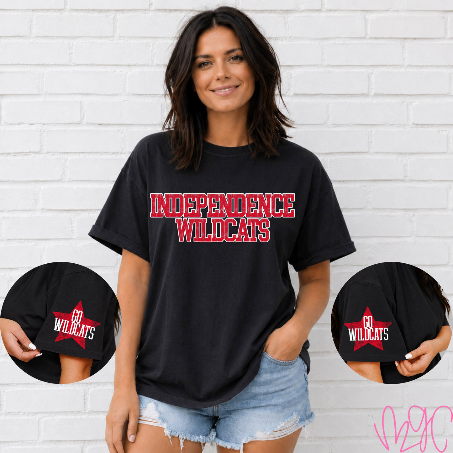 Distressed Independence (Red) Tee
