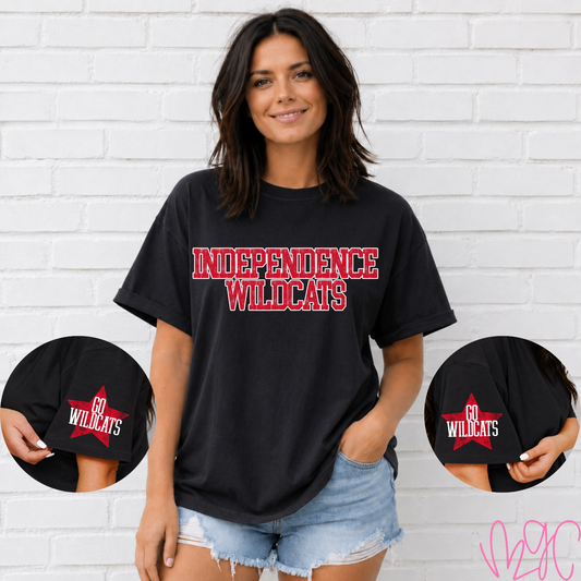 Distressed Independence (Red) Tee