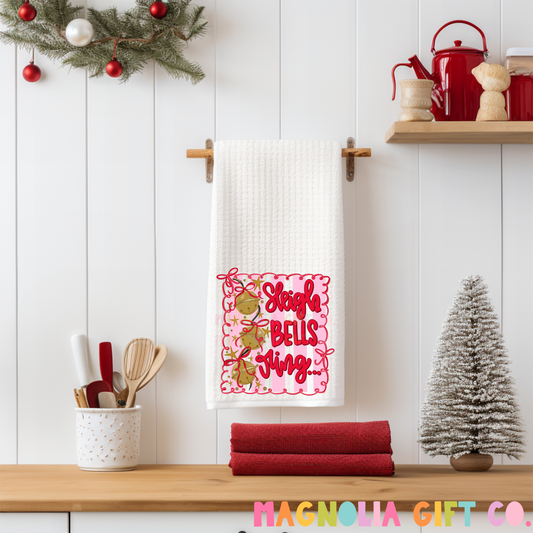 Jingle Bells Ring Tea Towel