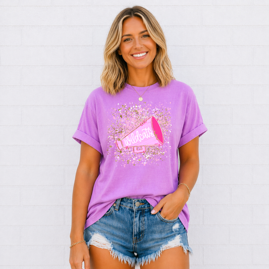 Pink Confetti Cheer-Wildcats Tee