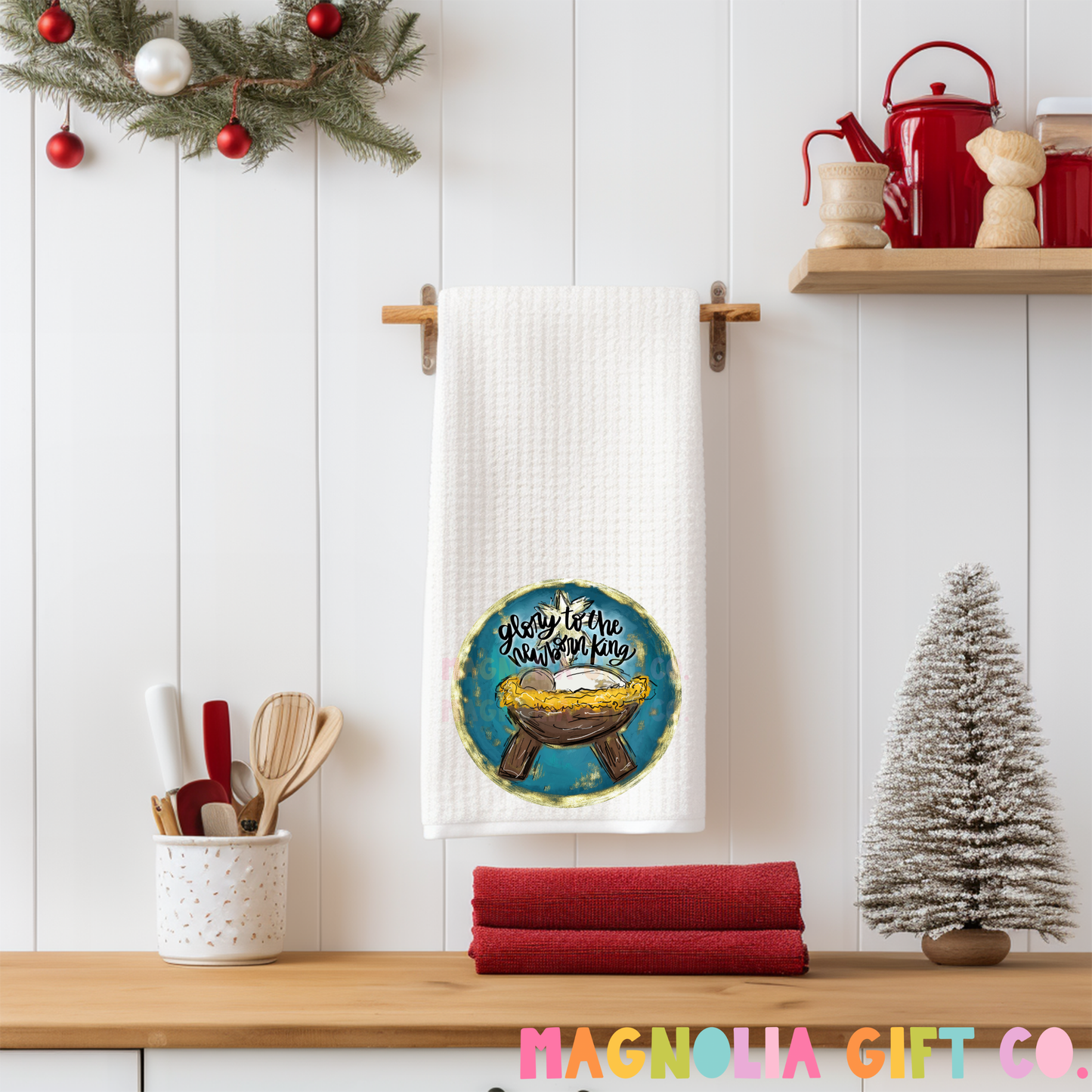 Newborn King Circle Tea Towel