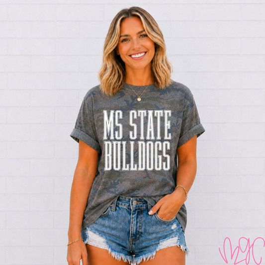 Camo Bulldogs Tee