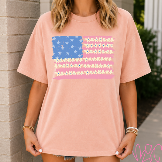 FSF-Floral Flag Tee