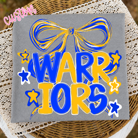 Preppy Bow-Warriors Tee