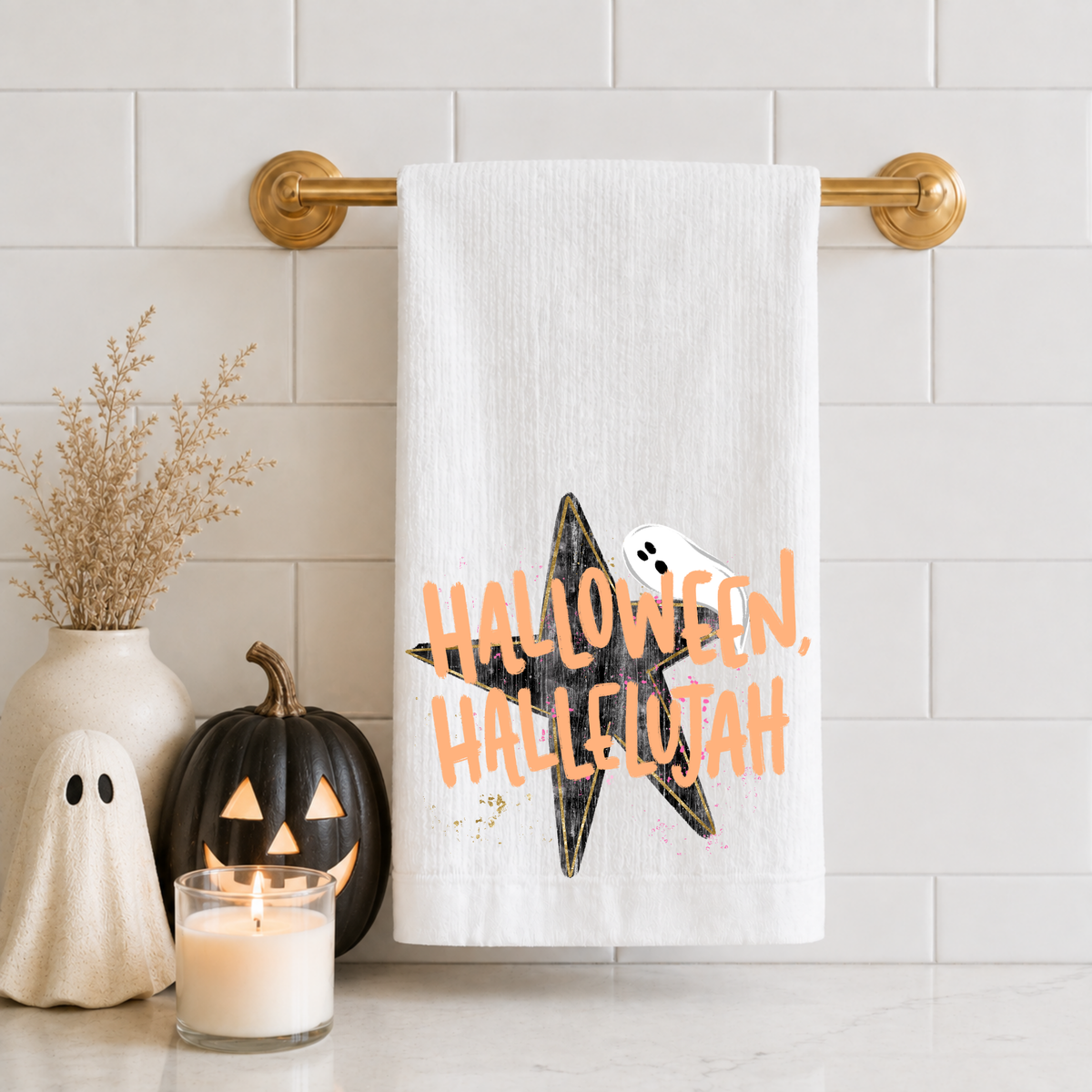 Halloween Hallelujah Tea Towel