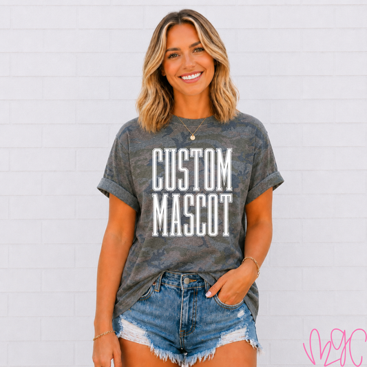 Camo Custom Mascot Tee
