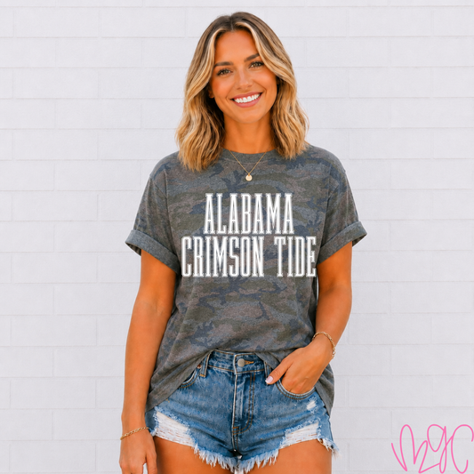 Camo Crimson Tide Tee